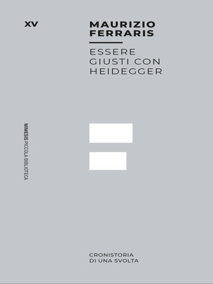 cover image of Essere giusti con Heidegger